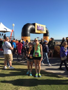 My sweet co-worker Shanny & I -- her FIRST race! 